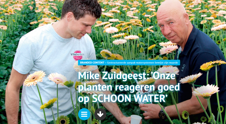Afbeelding Onze planten reageren goed op schoon water