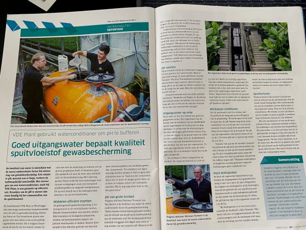 Afbeelding VDE Plant gebruikt waterconditioner om pH te bufferen