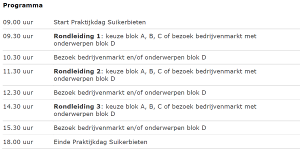 Afbeelding Praktijkdag suikerbieten