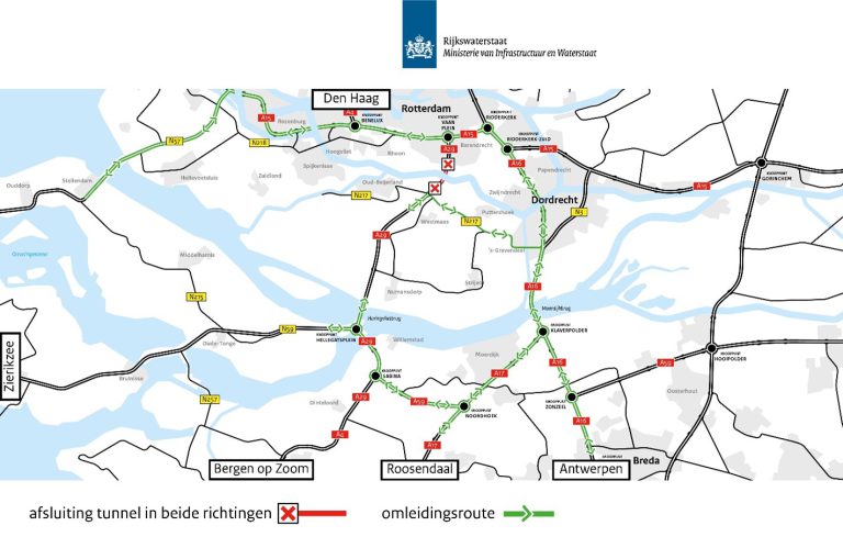 Afbeelding Afsluiting Heinenoordtunnel